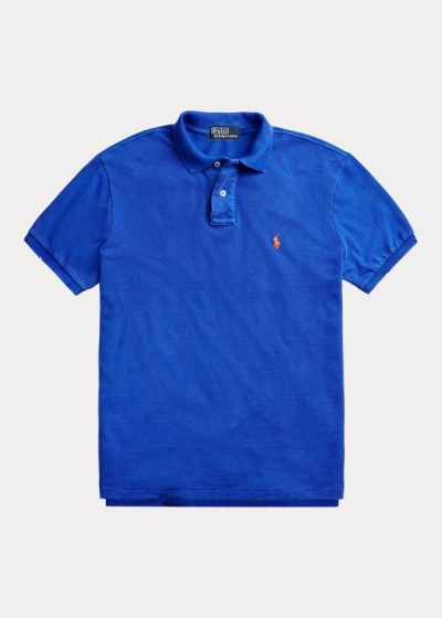 Polo Ralph Lauren Custom Slim Distressed Polo Herre Danmark (VYDHS0725)